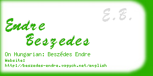 endre beszedes business card